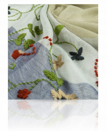 Палантин Женский ZW.EMB/LILAC.GREY